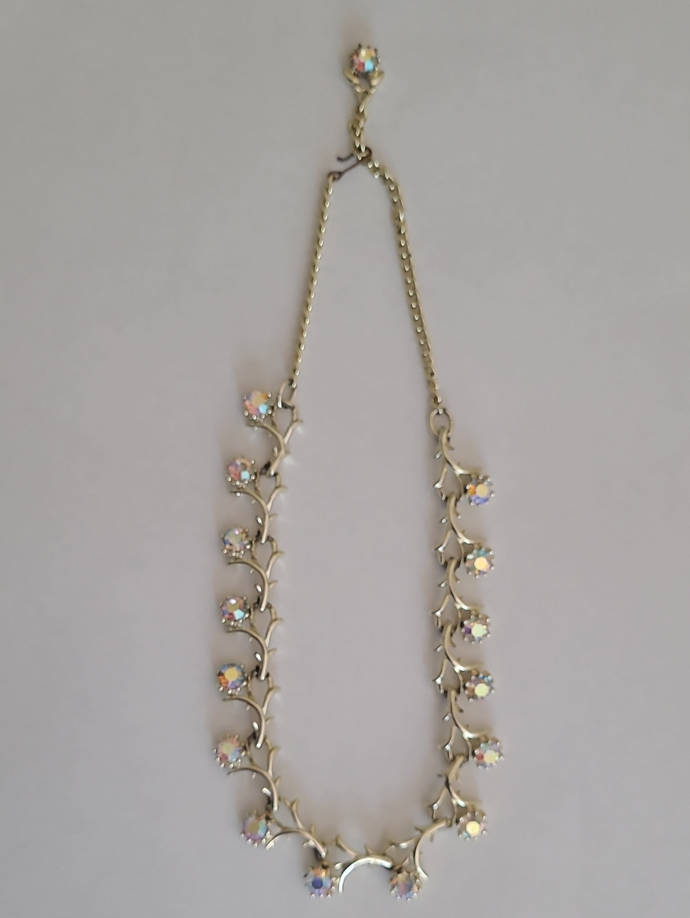 Vintage Aurora Borealis Rhinestone Necklace